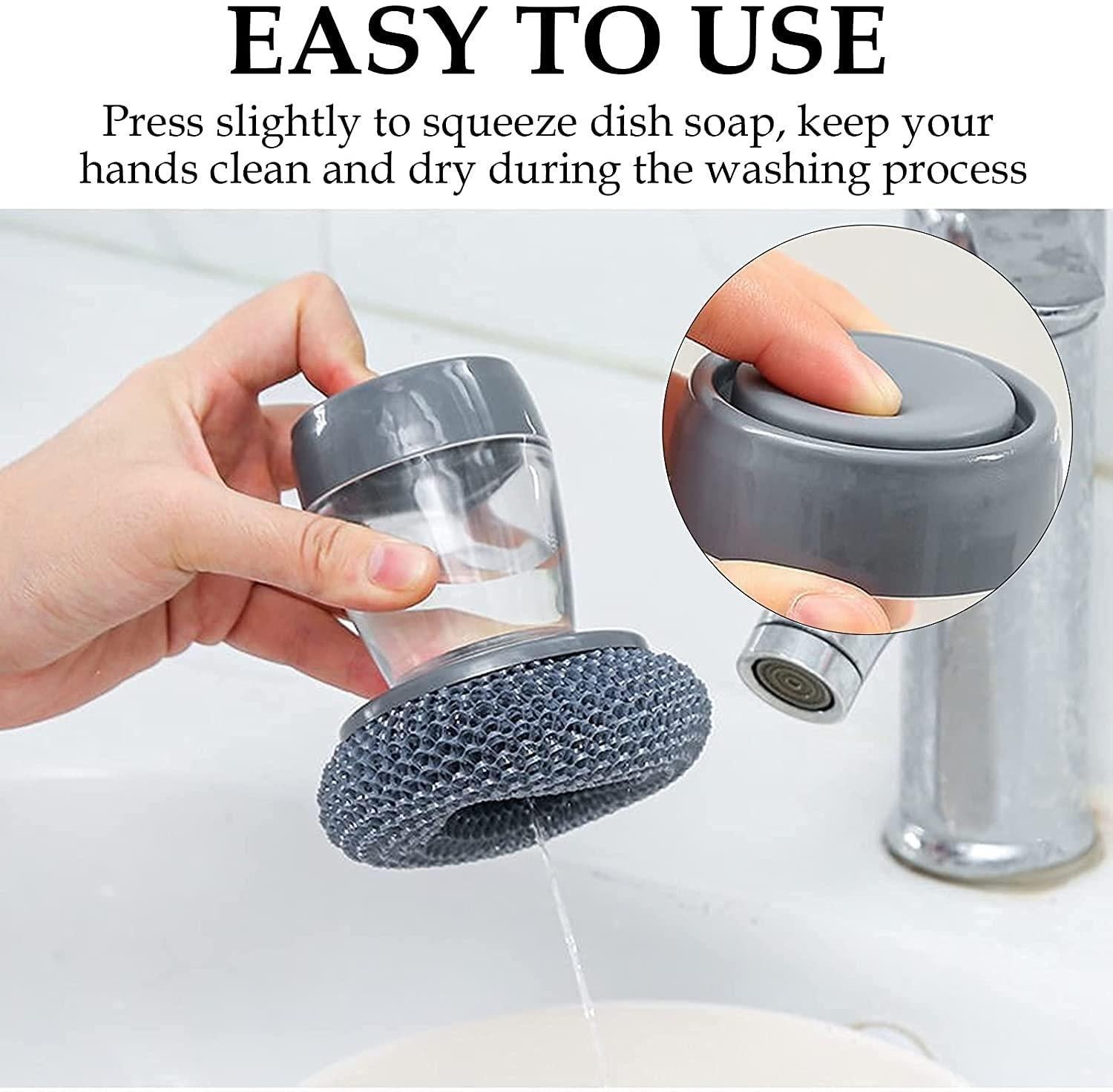 Buy 1 Get 1 Free! Kitchen Soap Dispensing Palm Brush
